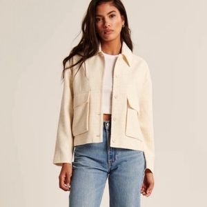 Abercrombie Classic Length Tweed Shirt Jacket